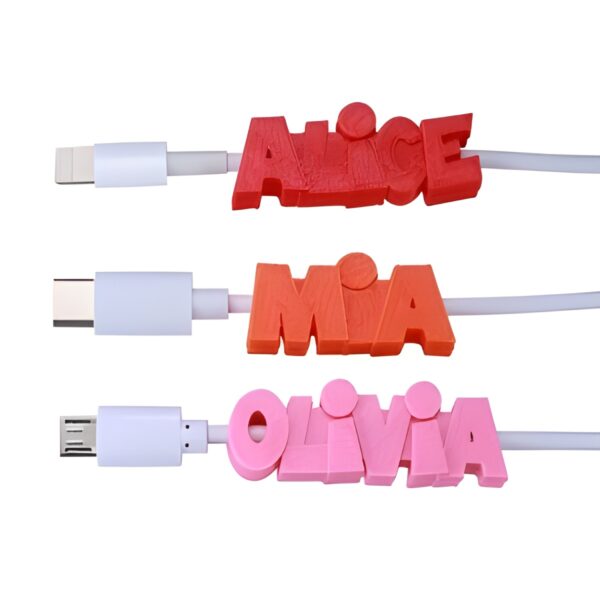 Custom 3D name USB cable for unique tech lovers
