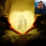 Illuminate Your Love – Custom Heart-Shaped 3D Moon Lamp – A Tender Glow for Cherished Moments - Image 2