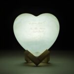 Illuminate Your Love – Custom Heart-Shaped 3D Moon Lamp – A Tender Glow for Cherished Moments - Image 3