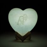 Illuminate Your Love – Custom Heart-Shaped 3D Moon Lamp – A Tender Glow for Cherished Moments - Image 4