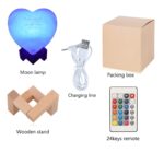 Illuminate Your Love – Custom Heart-Shaped 3D Moon Lamp – A Tender Glow for Cherished Moments - Image 6