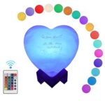 Custom heart-shaped moon lamp illuminating love
