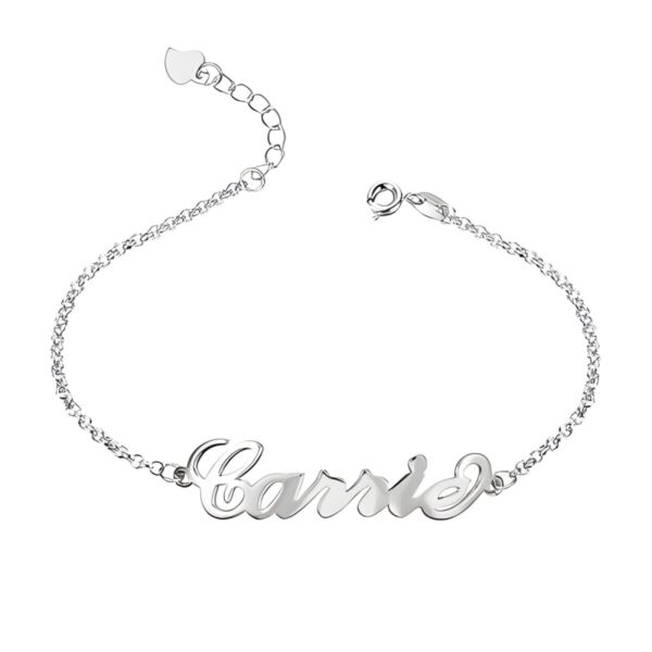 Personalized silver name anklet for unique storytelling