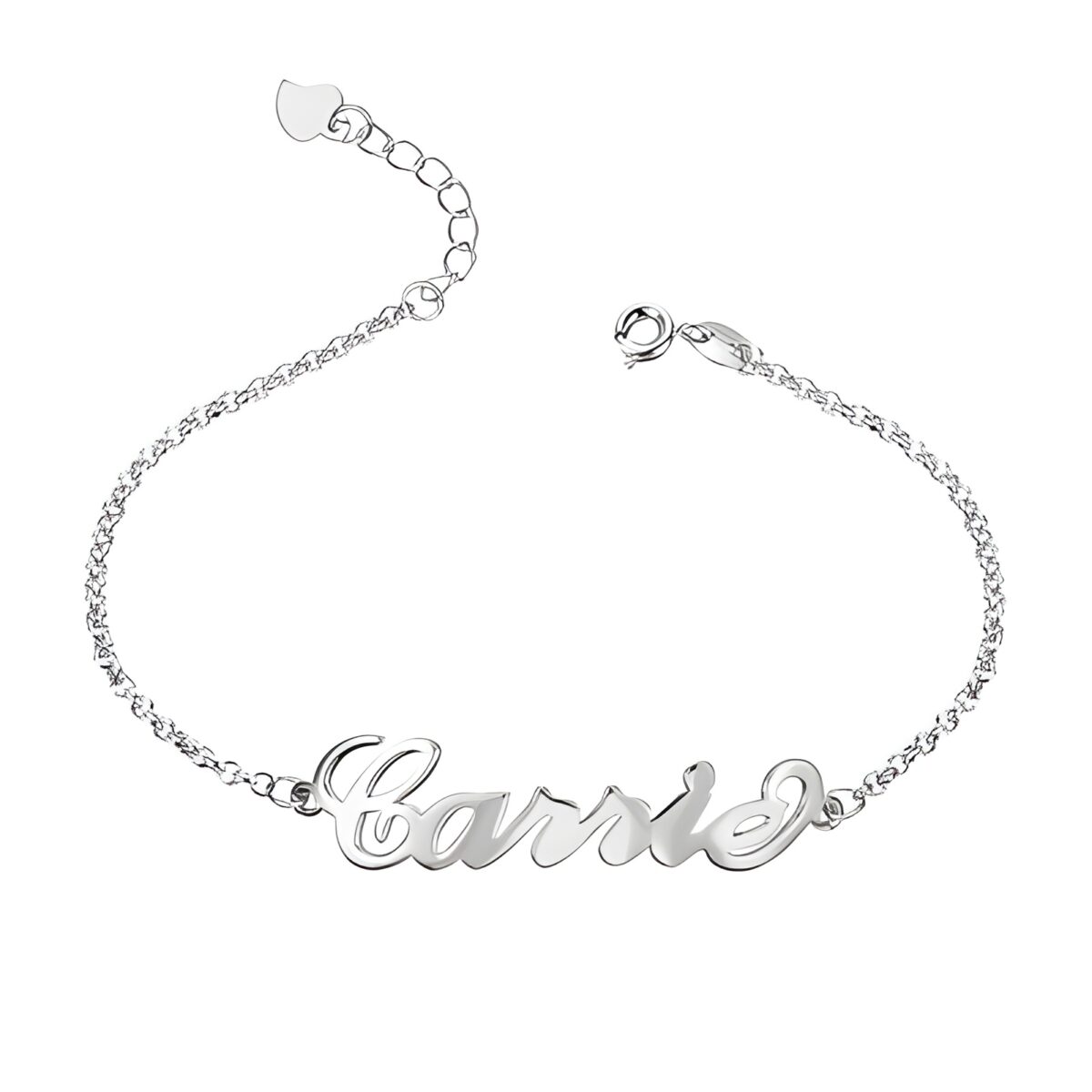 Personalized silver name anklet for unique storytelling