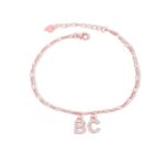 Embrace Her Sparkle – Custom Initial & Birthstone Anklet – A Timeless Treasure for Her - Image 4