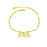 Embrace Her Sparkle – Custom Initial & Birthstone Anklet – A Timeless Treasure for Her - Image 5