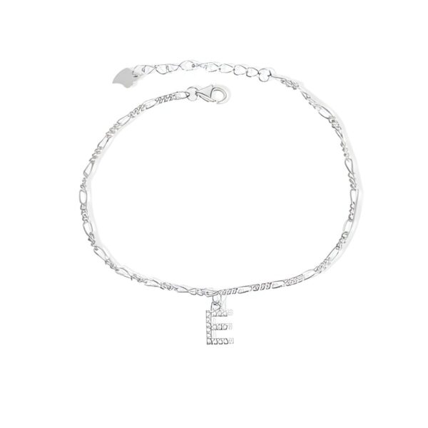 Custom initial and birthstone anklet for her sparkle