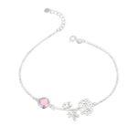 Embrace Your Story – Custom Birth Flower & Stone Anklet – A Cherished Token for Her Special Day - Image 8