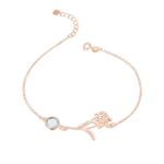 Embrace Your Story – Custom Birth Flower & Stone Anklet – A Cherished Token for Her Special Day - Image 9