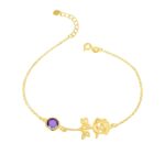 Custom birth flower anklet for meaningful gifting