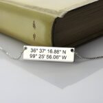Carry Your Special Place Close – Sterling Silver Coordinates Bar Necklace – For Cherishing Memories and Loved Ones - Image 2