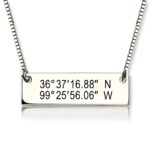 Sterling silver coordinates necklace for cherished memories