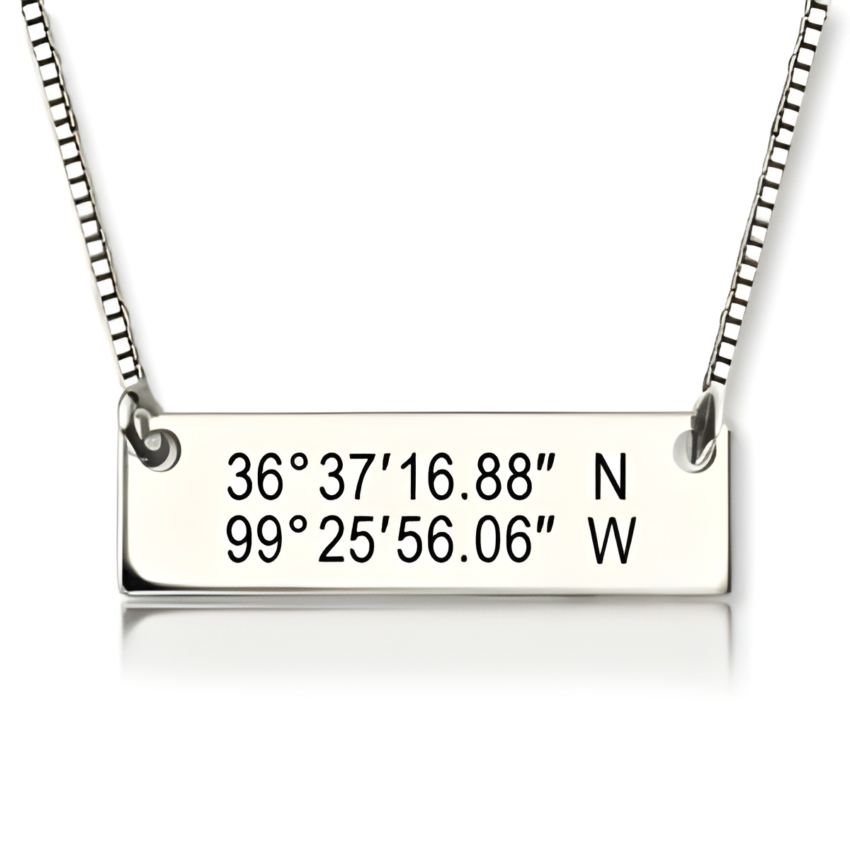 Sterling silver coordinates necklace for cherished memories