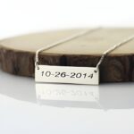Celebrate Your Special Moment – Sterling Silver Date Bar Necklace – A Timeless Gift for Loved Ones - Image 2