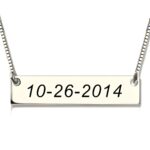 Personalized date bar necklace for special moments