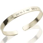 Carry Your Special Place Close – Latitude Longitude Cuff Bracelet – A Meaningful Keepsake for Loved Ones - Image 3