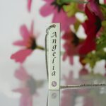 Carry Her Story Close – Vertical Bar Name Necklace with Birthstone – A Timeless Treasure for Her - Image 2