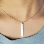 Carry Her Story Close – Vertical Bar Name Necklace with Birthstone – A Timeless Treasure for Her - Image 4