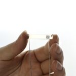 Carry Your Story Close – Engraved Initial Bar Necklace in Sterling Silver – For Her, Every Day Elegance - Image 2