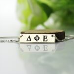 Carry Your Sisterhood Close – Engraved Greek Letter Bar Necklace – A Timeless Tribute for Sorority Sisters - Image 2