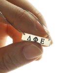 Carry Your Sisterhood Close – Engraved Greek Letter Bar Necklace – A Timeless Tribute for Sorority Sisters - Image 3