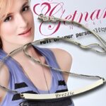 Embrace Your Story – Curved Sterling Silver Name Bar Necklace – A Cherished Keepsake for Her - Image 3
