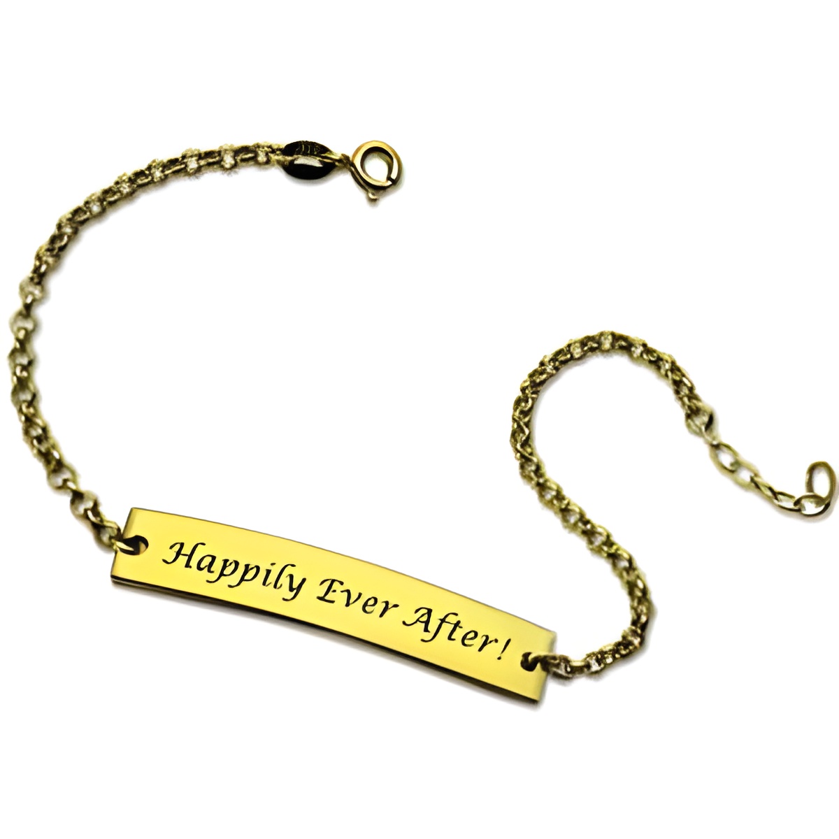 Engraved gold name bar bracelet for cherished loved ones
