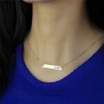 Carry Your Story Close – Sterling Silver Initial Bar Necklace – A Cherished Keepsake for Loved Ones - Image 4