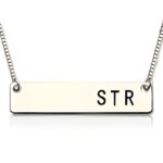 Personalized initial bar necklace for cherished memories