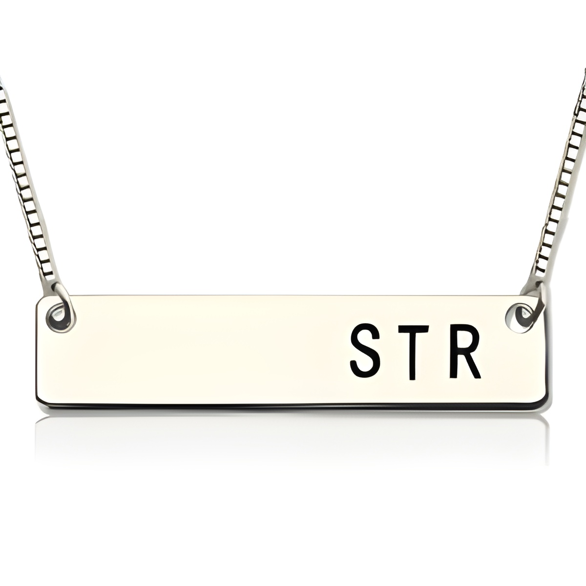 Personalized initial bar necklace for cherished memories