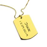 Carry Your Story Close – Engraved Gold-Plated Dog Tag Necklace – A Timeless Treasure for Loved Ones - Image 2
