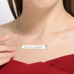 Carry Your Special Place Close – Engraved Coordinates Bar Necklace – A Cherished Keepsake for Loved Ones - Image 2