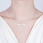 Carry Your Story Close – Engraved Sterling Silver Name Bar Necklace – A Cherished Keepsake for Her - Image 2