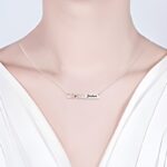 Embrace Eternal Bonds – Double Infinity Birthstone Bar Necklace – A Timeless Treasure for Your Loved One - Image 2