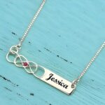 Embrace Eternal Bonds – Double Infinity Birthstone Bar Necklace – A Timeless Treasure for Your Loved One - Image 3