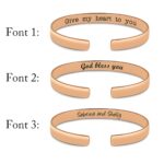 Embrace Your Story – Rose Gold Birthstone Engraved Bangle – A Timeless Treasure for Loved Ones - Image 2