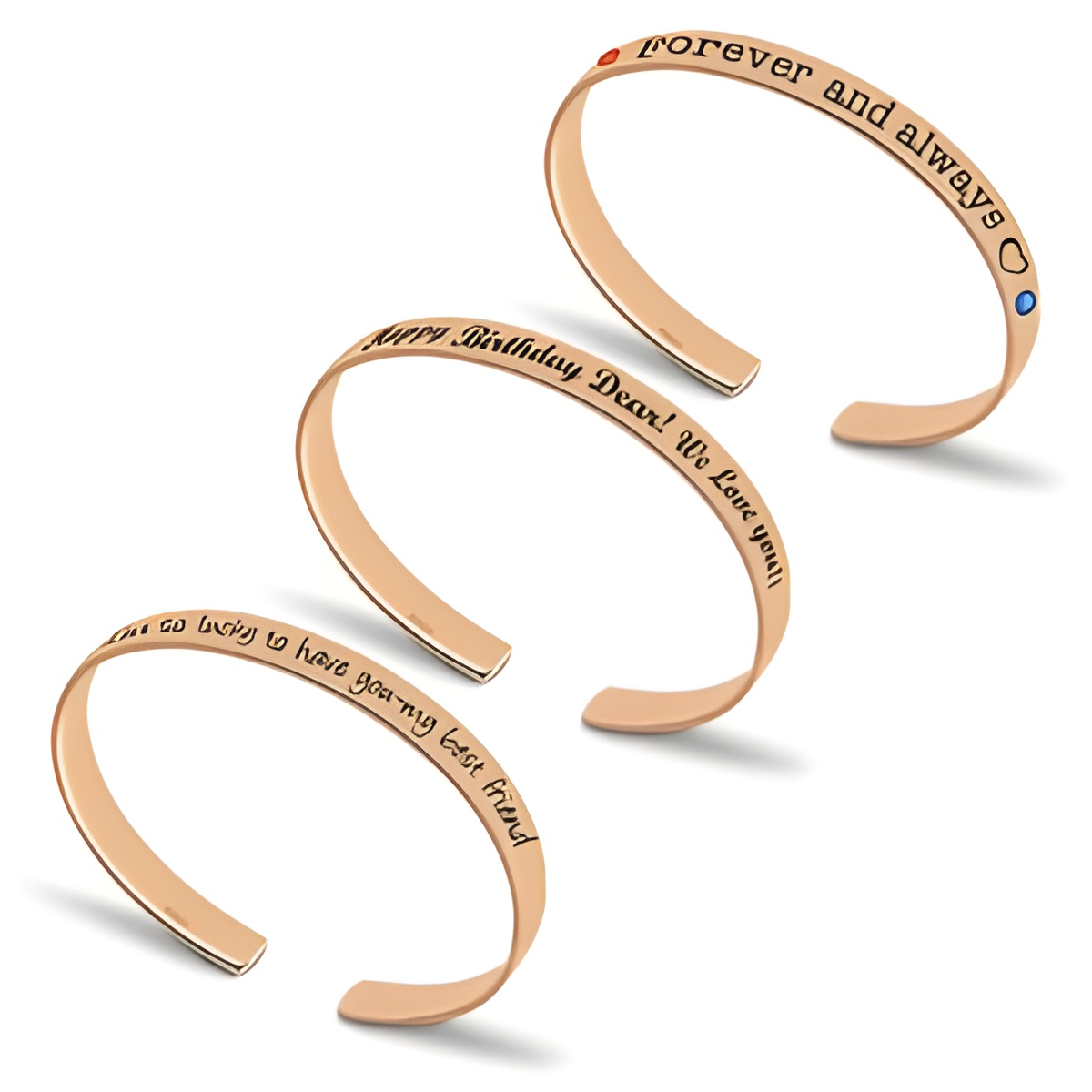 rose gold birthstone engraved bangle for heartfelt moments
