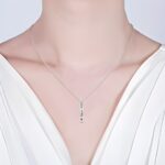 Embrace Every Name and Birthstone – Four-Sided Sterling Silver Bar Necklace – A Heartfelt Treasure for Loved Ones - Image 4