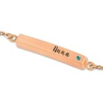 Embrace Your Story – Four-Sided Birthstone Bar Bracelet in Rose Gold – A Cherished Keepsake for Every Moment - Image 3