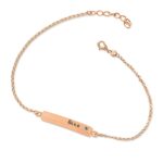 Personalized birthstone bracelet in rose gold