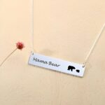 Embrace Your Family's Heartbeat – Sterling Silver Mama Bear Bar Necklace – A Cherished Gift for Mom - Image 4