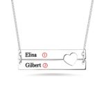 Embrace Your Story – Double Bar Necklace with Heart Cutout – For the One You Love - Image 2