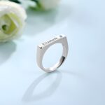 Embrace Every Moment – Engraved Sterling Silver Bar Ring with Birthstone – A Cherished Token for Loved Ones - Image 3
