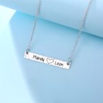 Embrace Your Story – Hand-Stamped Hammered Bar Necklace in Sterling Silver – A Timeless Treasure for Loved Ones - Image 2