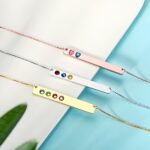 Embrace Your Story – Heart and Birthstone Bar Necklace – A Timeless Treasure for Her - Image 6