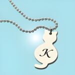 Whispered Whiskers – Tiny Cat Initial Necklace – A Cherished Keepsake for Little Hearts - Image 3
