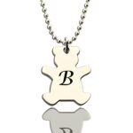 Personalized teddy bear necklace for childhood memories