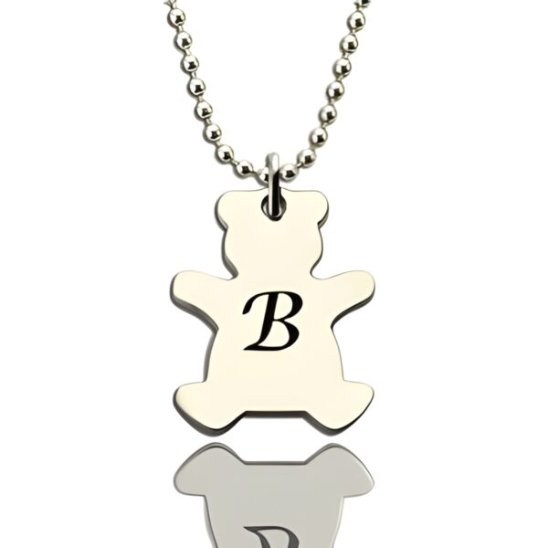 Personalized teddy bear necklace for childhood memories