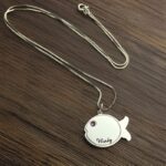 Embrace the Ocean’s Charm – Engraved Fish Birthstone Necklace – A Timeless Treasure for Kids and Loved Ones - Image 4