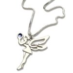 Whispered Wishes – Fairy Birthstone Necklace in Sterling Silver – For Cherished Little Girls - Image 2